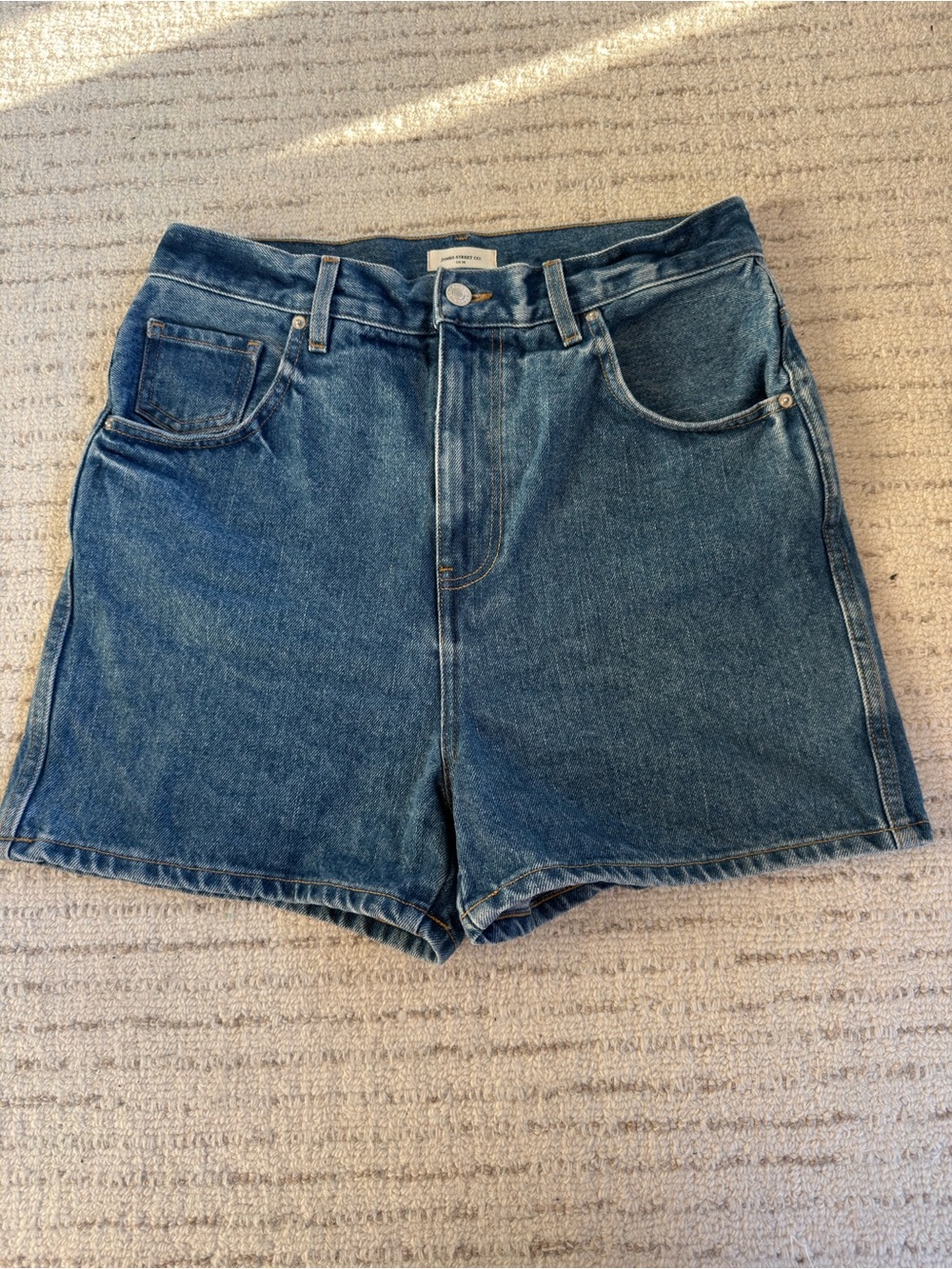 James Street Co. JS Relaxed Denim Dad Short - Mid Wash | Size 28